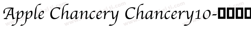 Apple Chancery Chancery10字体转换